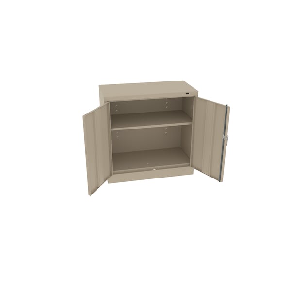 Unassembled Under-Counter Hgt Storage Cabinet, 36"Wx24"Dx36"H, Sand